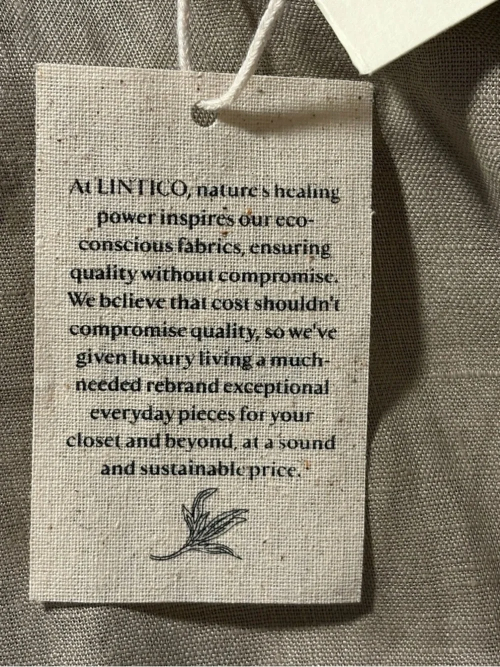 LINTICO 100% Linen Camisole Dress QEARL XL Beach Boho Coastal Minimalist Tan - Picture 11 of 15